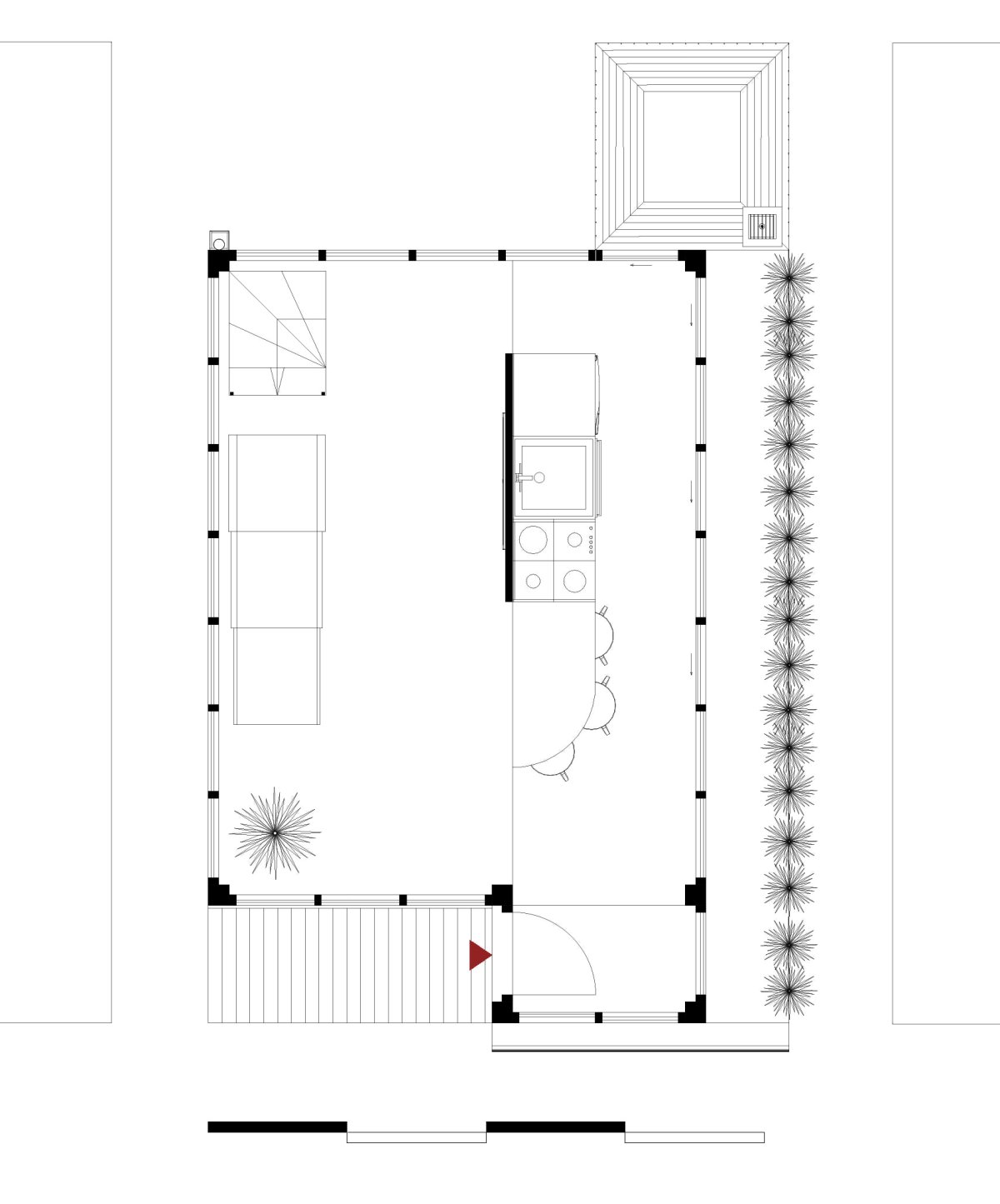 ATELIERS RONA - Tokyo - Construction étroite, plan RDC (Concours - architecture) 